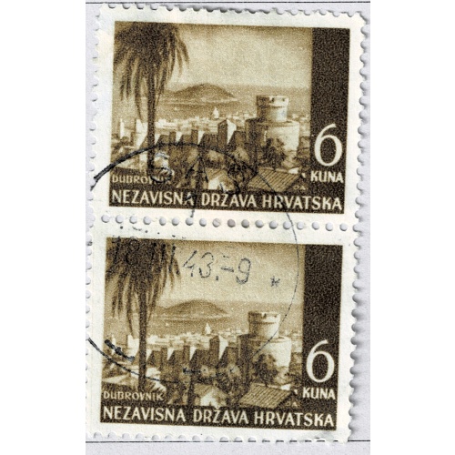 Croatia Croatia 40 Dubrovnik Castle 1941 Used V Pair (BP91214)