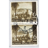 Croatia Croatia 40 Dubrovnik Castle 1941 Used V Pair (BP91215)
