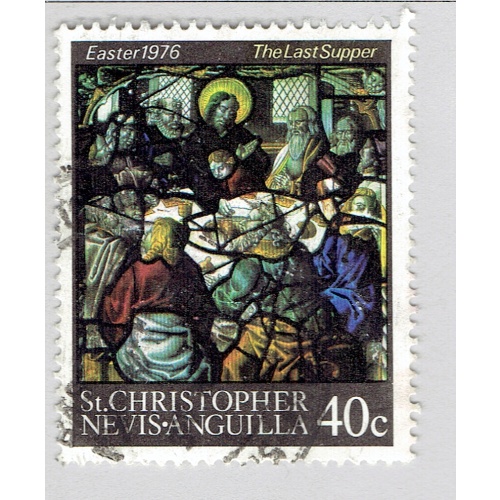 St Kitts Nevis Anguilla Painting woman Used (BP91320)