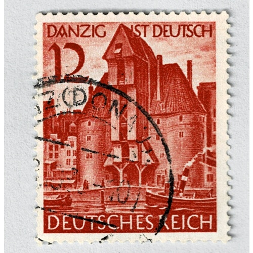 Germany Danzig building red 12 Used (BP91412)