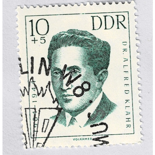 Germany DDR Man green semi postal Used (BP91415)