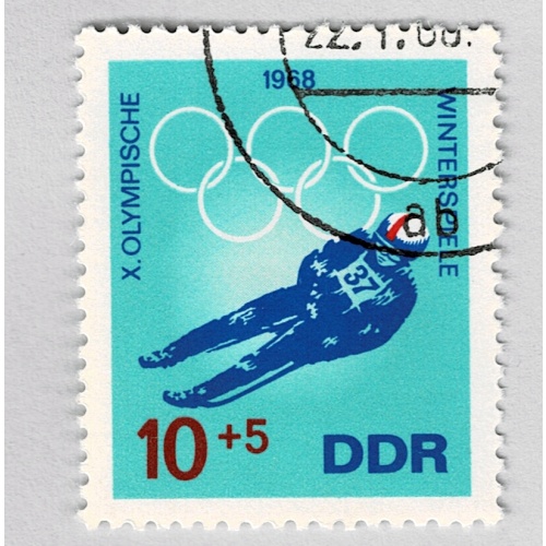 Germany DDR Olympics skier semi postal Used (BP91420)