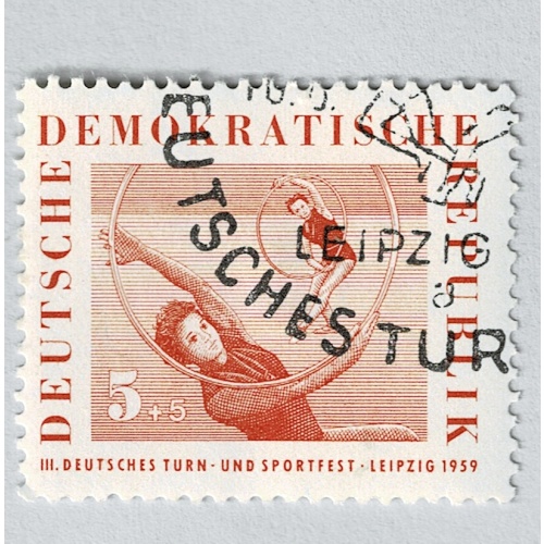 Germany DDR Sports hula hoop orange Used (BP91422)