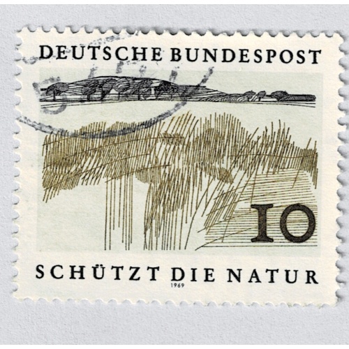 Germany Sand dunes with fence brown 10 Used (BP91504)