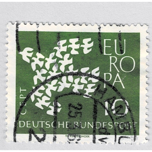 Germany Europa dove green 10 Used (BP91520)