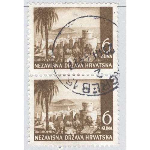 Croatia Croatia 40 Dubrovnik Castle 1941  Used V Pair 1  (BP91601)