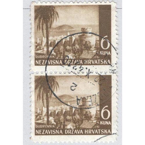 Croatia Croatia 40 Dubrovnik Castle 1941  Used V Pair 2  (BP91602)