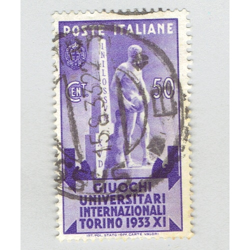 Italy 308 Statue of athelete 1923 Used (BP91704)