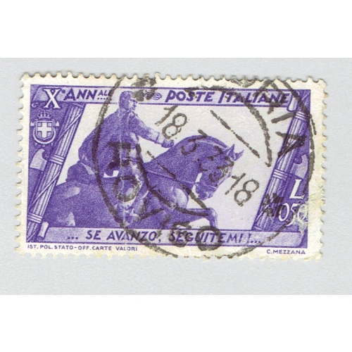 Italy 297 Mussollni statue 1922 Used (BP91825)