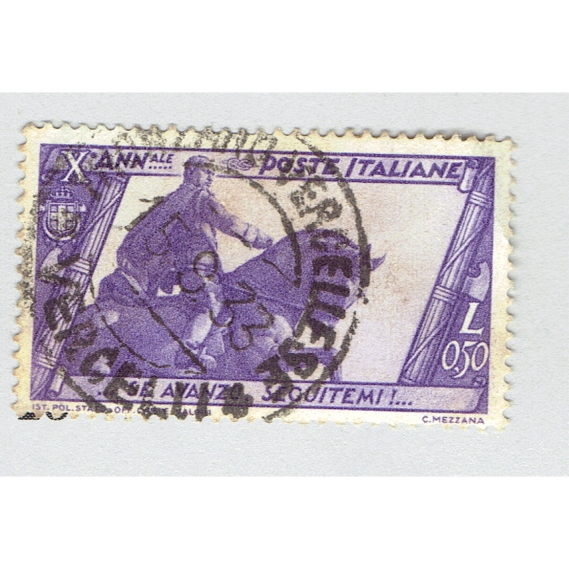 Italy 297 Mussollni statue 1922 Used (BP91828)