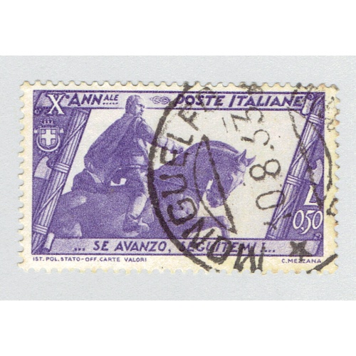 Italy 297 Mussollni statue 1922 Used (BP91904)