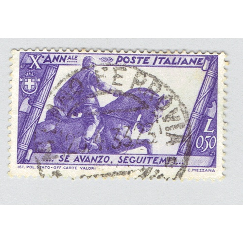 Italy 297 Mussollni statue 1922 Used (BP91906)