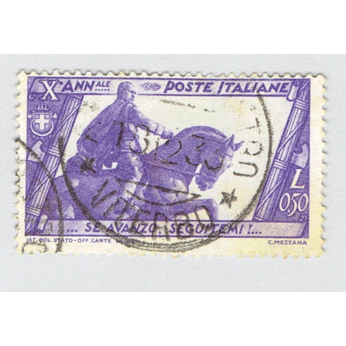 Italy 297 Mussollni statue 1922 Used (BP91907)