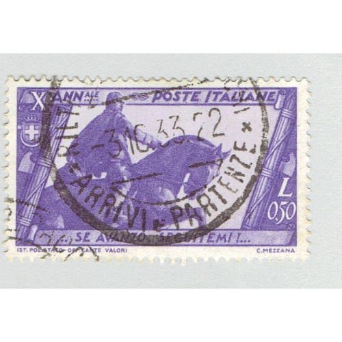 Italy 297 Mussollni statue 1922 Used (BP91908)