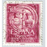 Spain King and Queen red 50 Used (BP92001)