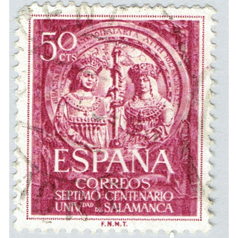 Spain King and Queen red 50 Used (BP92001)