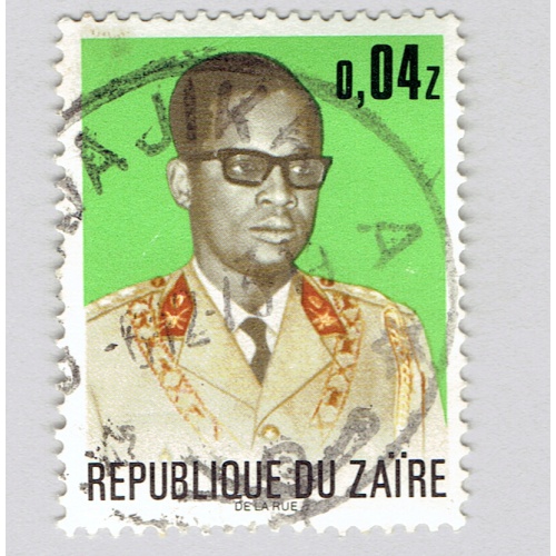 Zaire 762 President Joseph Mobutu 1972Used (BP92217)