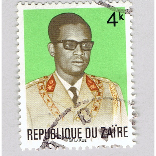 Zaire 762 President Joseph Mobutu 1972Used (BP92219)