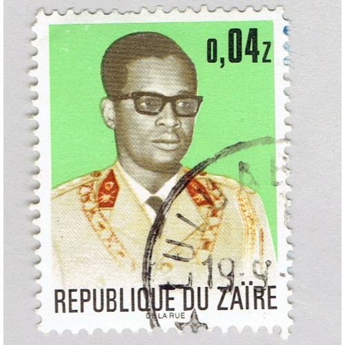 Zaire 762 President Joseph Mobutu 1972Used (BP92220)