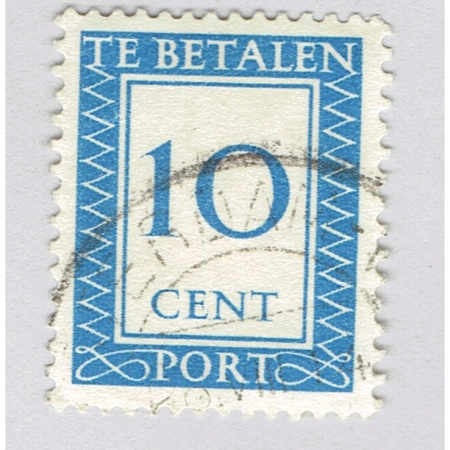 Netherlands Numeral 10 blue Used (BP92316)