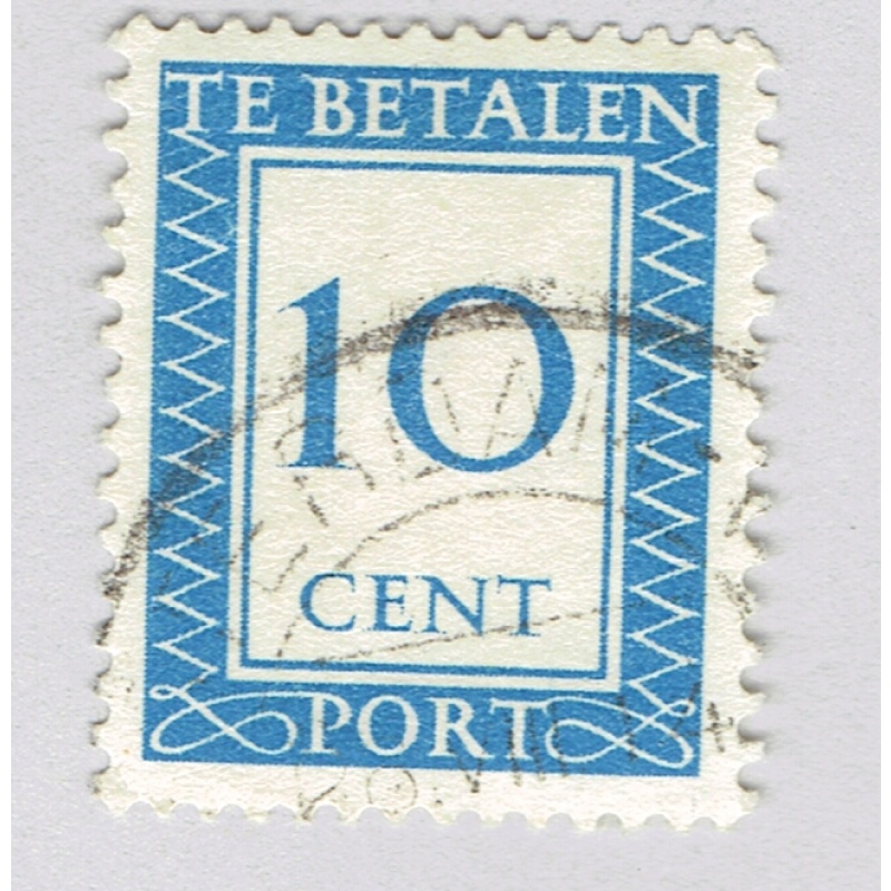 Netherlands Numeral 10 blue Used (BP92316)