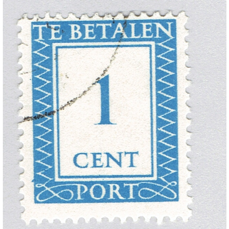 Netherlands Numeral 1 blue Used (BP92318)