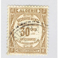 Algeria Tax stamp brown 30 Used (BP92319)