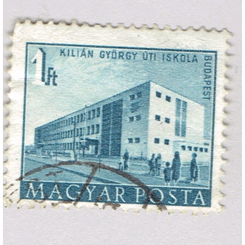 Hungary Building blue one Used (BP92332)