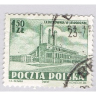 Poland Building green 150 Used (BP92527)