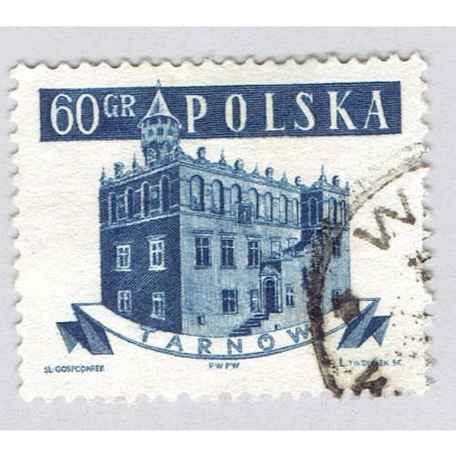 Poland Building blue 60 Used (BP92531)