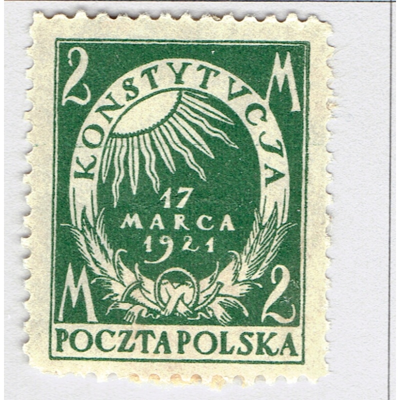 Poland Symbol green 2 Used (BP92609)