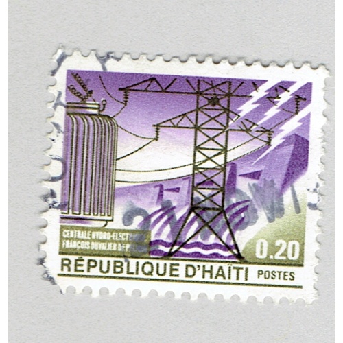 Haiti Power Lines violet Used (BP92712)