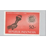 Indonesia Hand holding torch red 50  Used (BP93308)