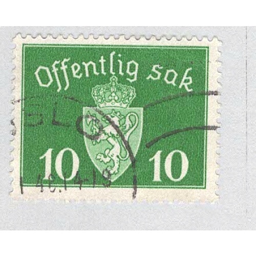 Norway O35 Coat of Arms Used (BP93420)