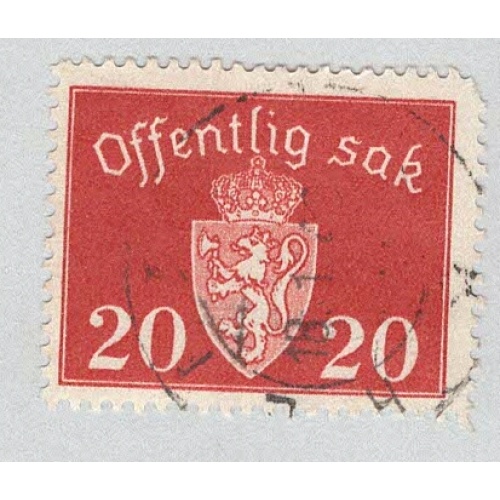 Norway O37 Coat of Arms Used (BP93423)