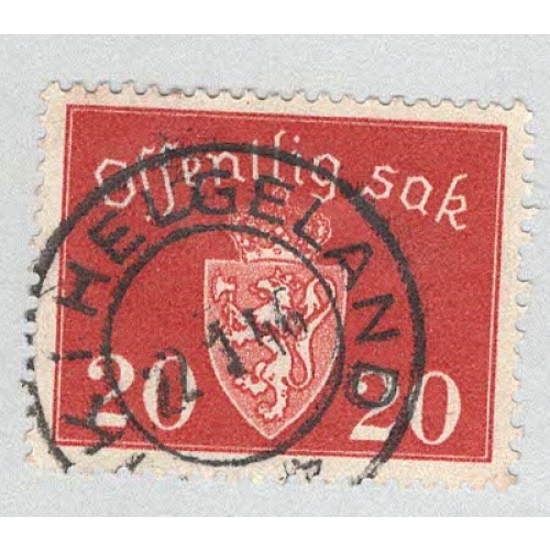 Norway O37 Coat of Arms Used (BP93424)