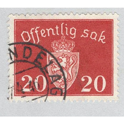 Norway O37 Coat of Arms Used (BP93425)