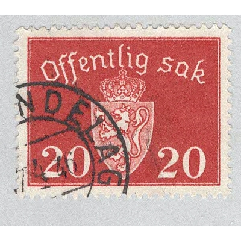 Norway O37 Coat of Arms Used (BP93425)
