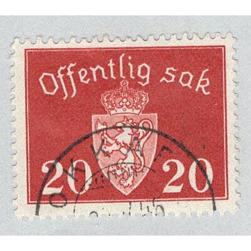 Norway O37 Coat of Arms Used (BP93427)