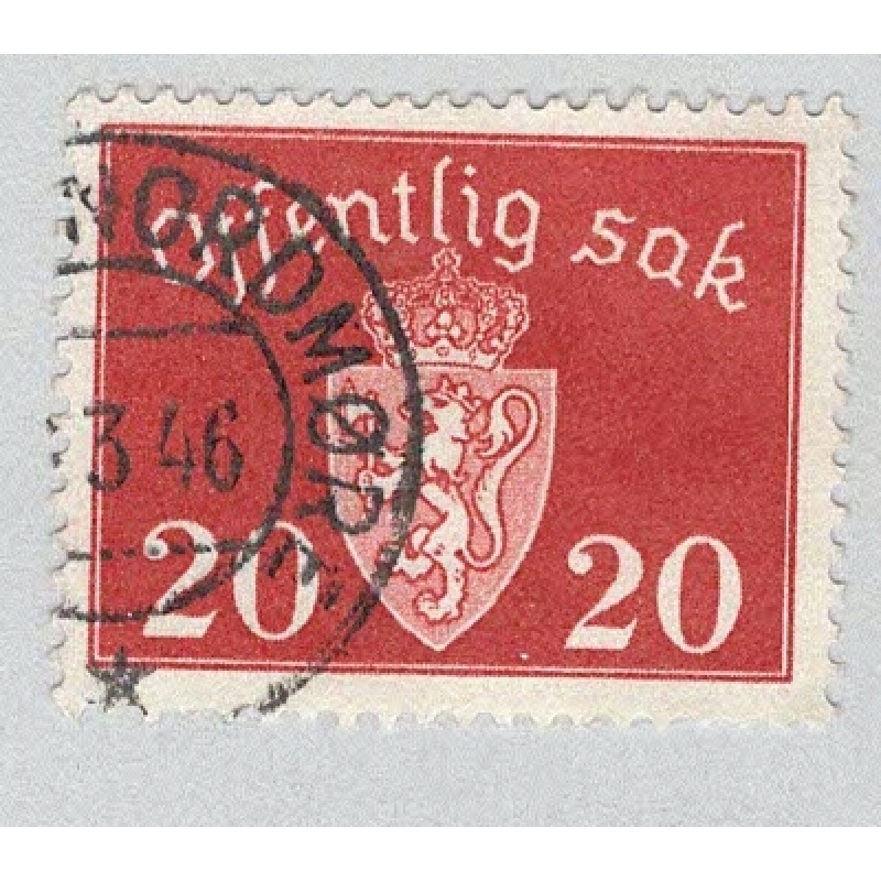 Norway O37 Coat of Arms Used (BP93428)