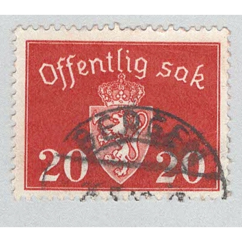 Norway O37 Coat of Arms Used (BP93429)