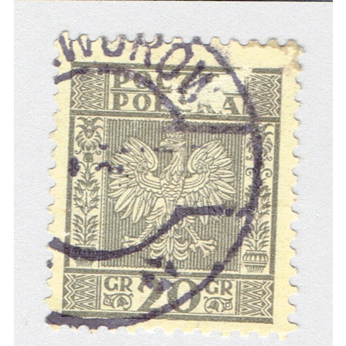 Poland Polish eagle Green 20  Used (BP93607)