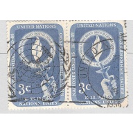 Uited Nations NY Emblem Used hpair 1  (BP94006)