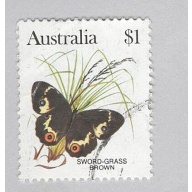 Australia 880 Swordgrass butterfly Used 2  (BP95219)