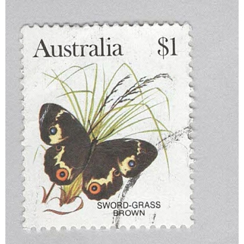 Australia 880 Swordgrass butterfly Used 2  (BP95219)