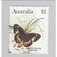 Australia 880 Swordgrass butterfly Used 3  (BP95220)