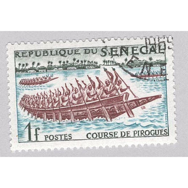 Senegal 203 Canoe Race 1961 Used 3  (BP95310)