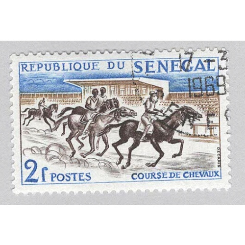 Senegal 204 Horse Racing Used 3  (BP95320)