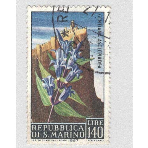 San Marino 659 Gentian Flower Used 1  (BP96316)