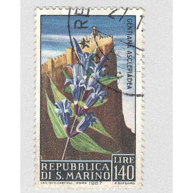 San Marino 659 Gentian Flower Used 1  (BP96316)
